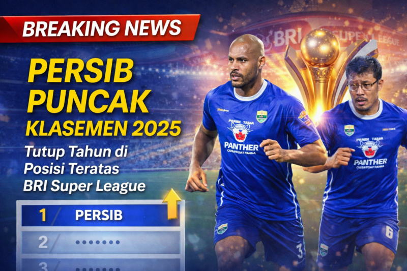 Persib Menutup Akhir Tahun 2025 di Puncak Klasemen BRI Super League
