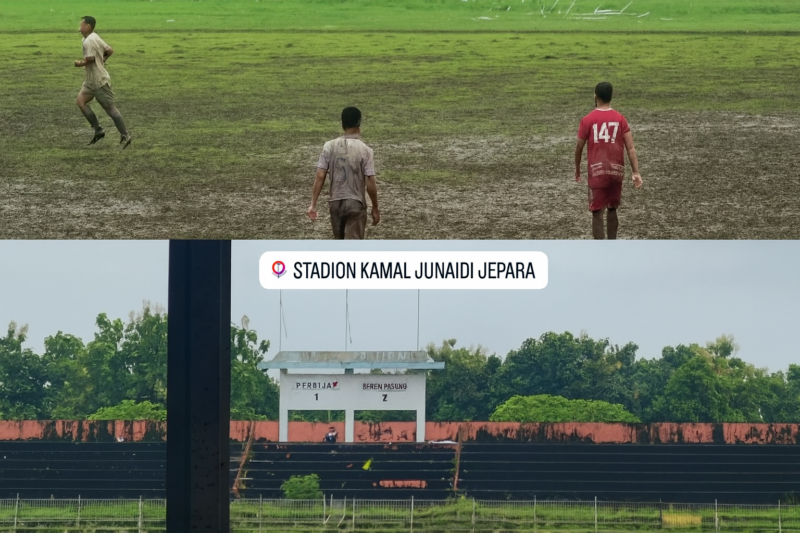 Kondisi Lapangan EPA Persijap Jepara vs Semen Padang Disorot, Jauh dari Standar Kelayakan