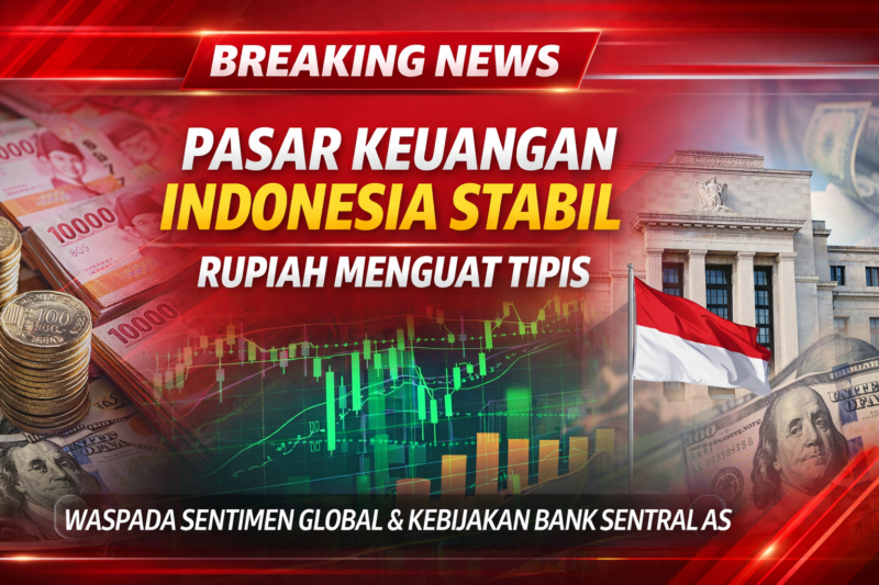 Rupiah Menguat Tipis, Pasar Keuangan Indonesia Stabil di Tengah Sentimen Global
